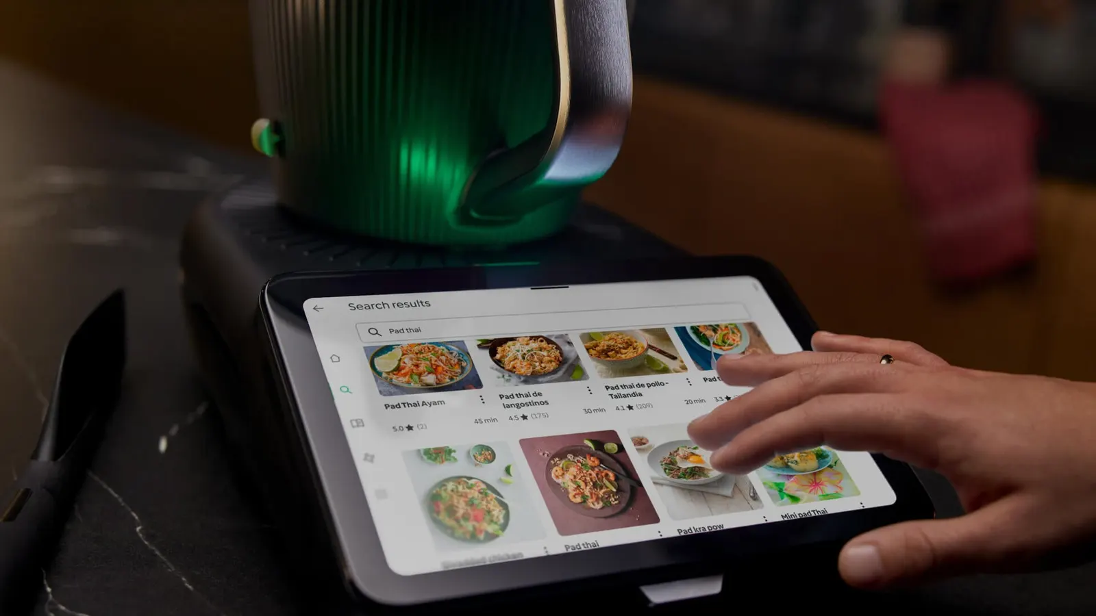Choosing a Cookidoo recipe on the Thermomix TM7 touchscreen